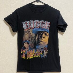 The Notorious BIG Biggie Smalls It Was All A Dream Black Graphic T-Shirt Small
